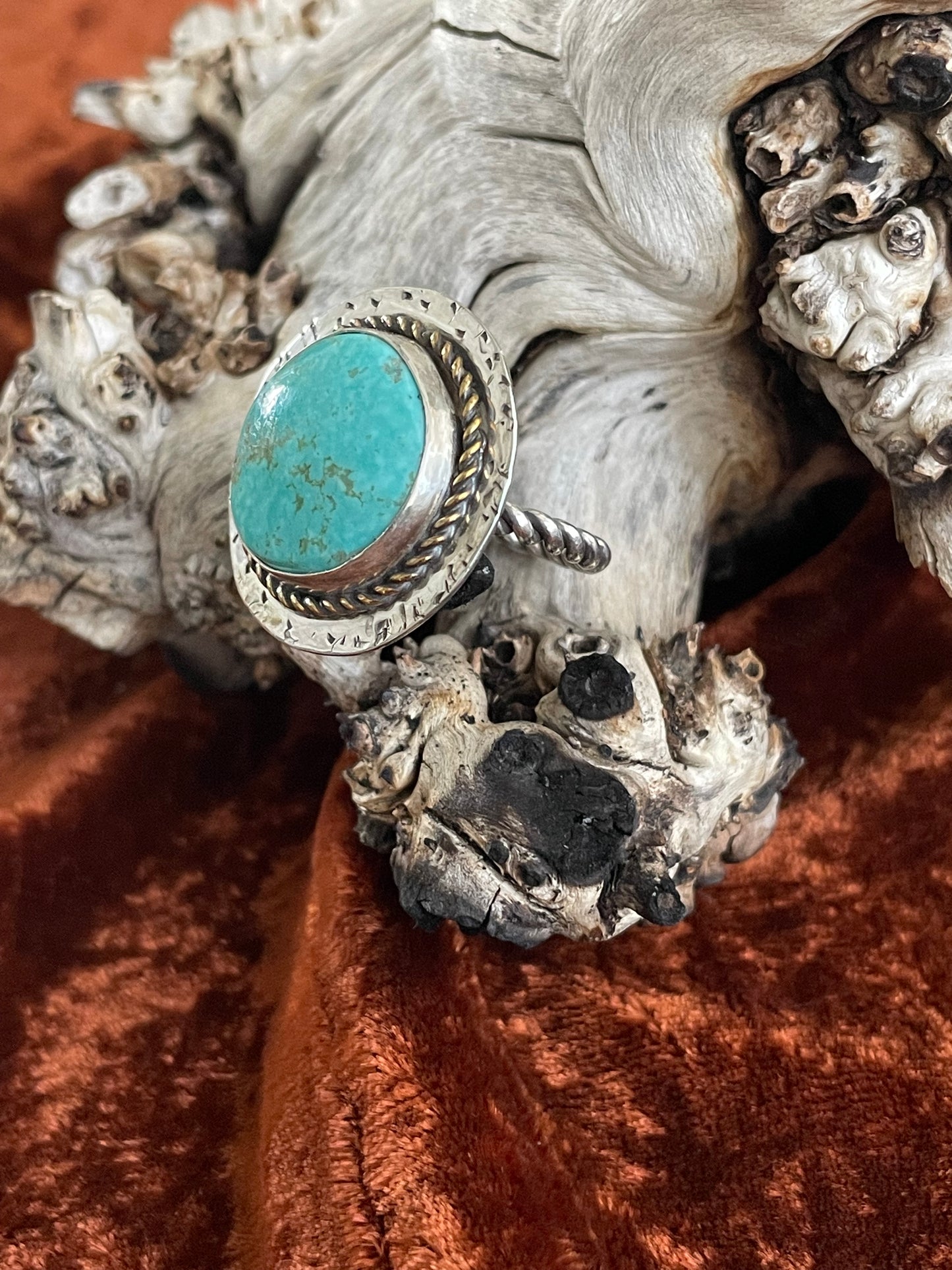 Kingman turquoise sterling silver ring