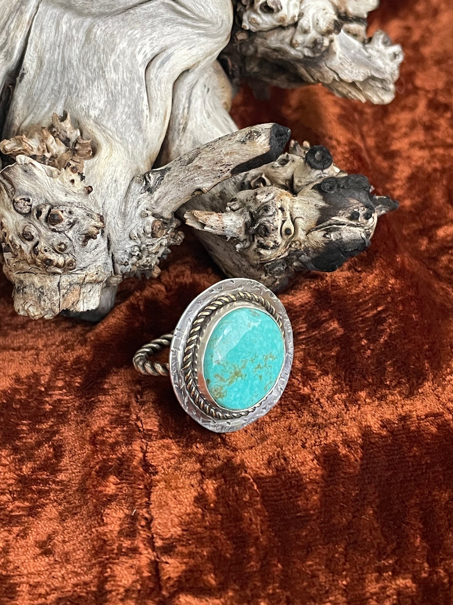 Kingman turquoise sterling silver ring