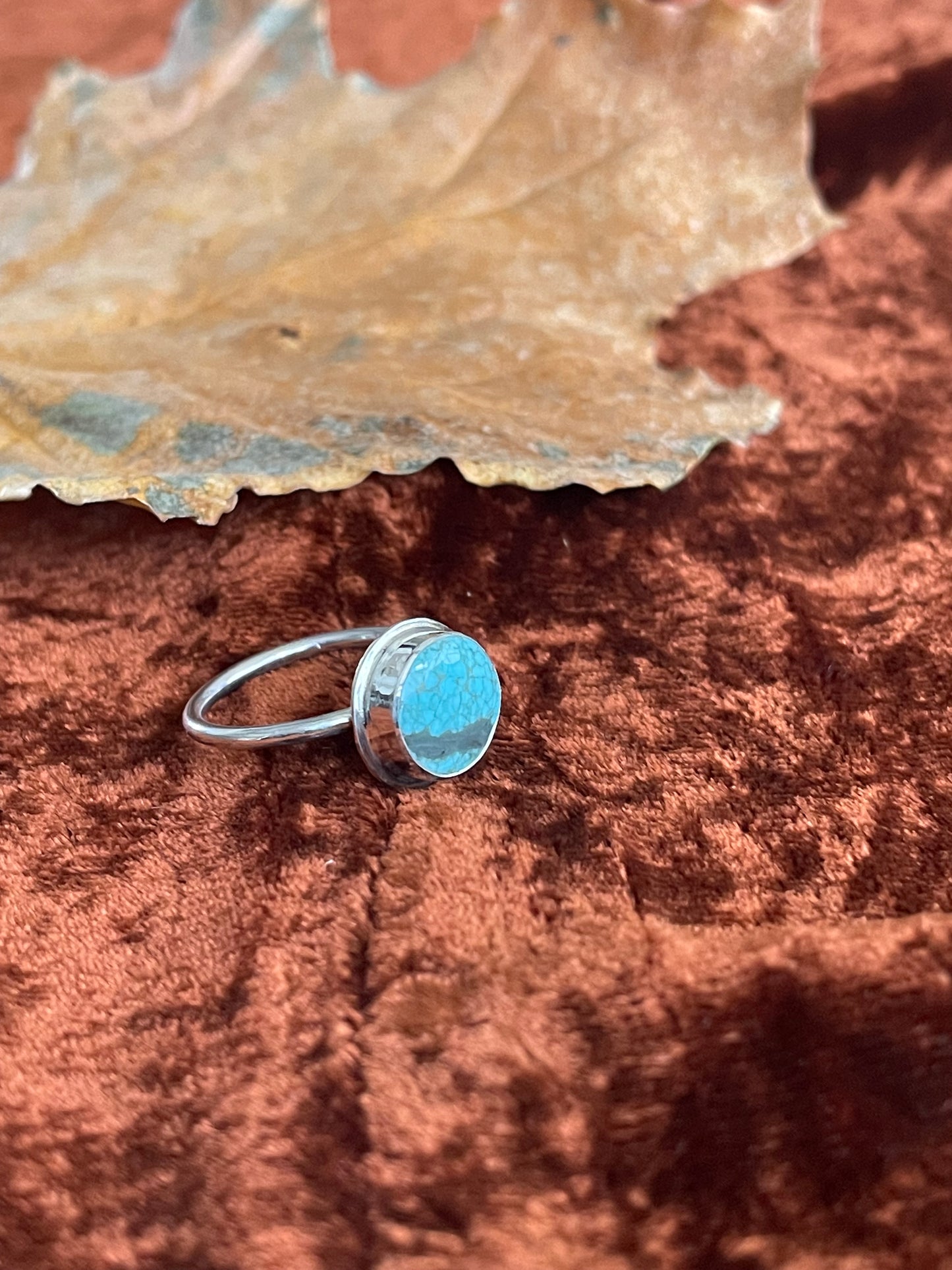 Number 8 Turquoise Sterling Silver Ring