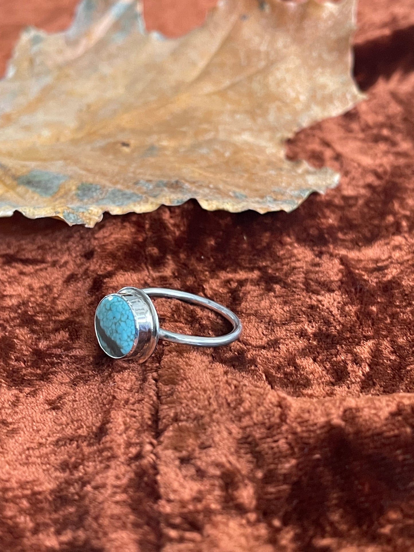 Number 8 Turquoise Sterling Silver Ring